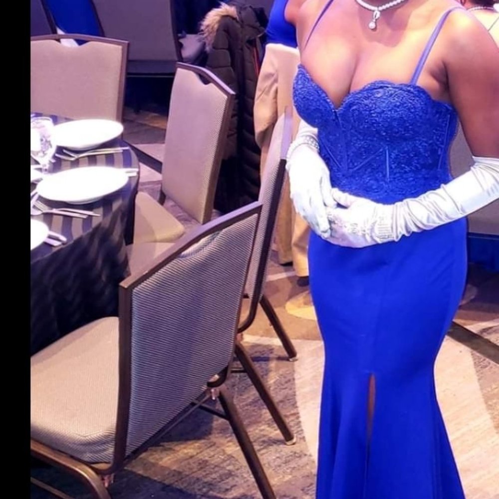 Royal blue formal dress